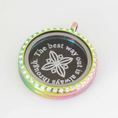 The best way out is always through - Locket and Plate Set